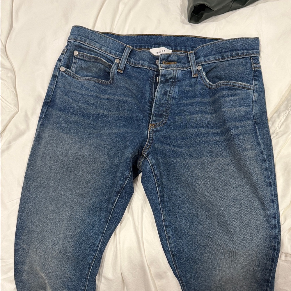 Rhude Classic Indigo Slim Straight Jeans